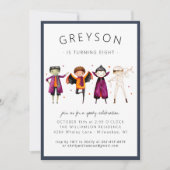 Kinderkostüm Geburtstagsparty Einladung (Vorderseite)