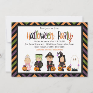 Kinderkostüm Halloween-Party Einladung