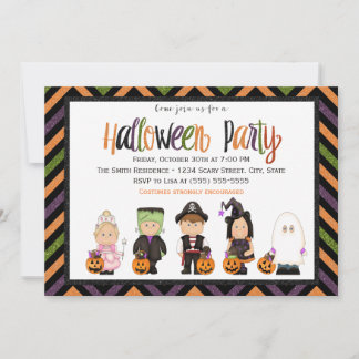 Kinderkostüm Halloween-Party-Einladung Einladung