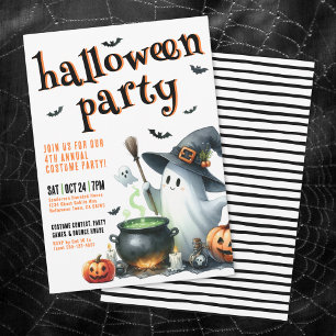 Kinderkostüm Halloweenparty Einladung