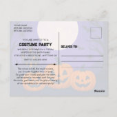 Kinderkostüm Party Halloween Einladung Postkarte (Rückseite)