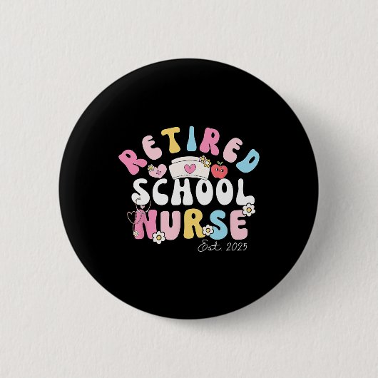 Kinderkrankenhaus 2025 Groovy Niedlich Button (Vorderseite)
