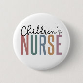 Kinderkrankenhaus | Retro Children's Nursing Butto Button (Vorderseite)