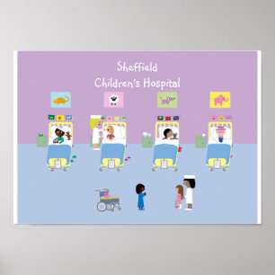 Kinderkrankenhausgarten individuell anpassbar poster
