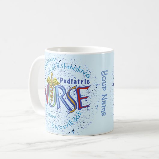 Kinderkrankenmotto Kaffeetasse (Vorderseite Links)
