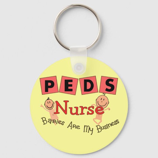 Kinderkrankenpflege "Babys sind mein Geschäft" Schlüsselanhänger (Vorderseite)