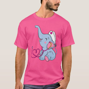 Kinderkrankenpfleger Baby Elephant mit Stet T-Shirt