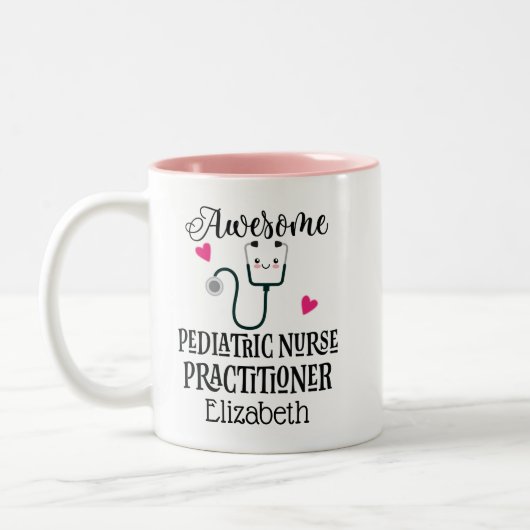 Kinderkrankenpfleger Zweifarbige Tasse (Links)