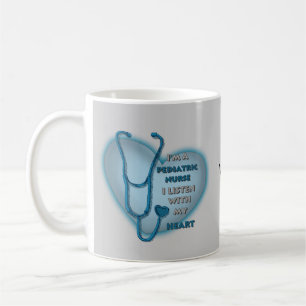 Kinderkrankenschwester Blue Heart Kaffeetasse