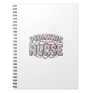 Kinderkrankenschwester Florales Vintage-Stichdesig Notizblock