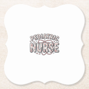 Kinderkrankenschwester Florales Vintage-Stichdesig Untersetzer