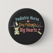 Kinderkrankenschwester Kleine Patienten Große Herz Button (Vorderseite)