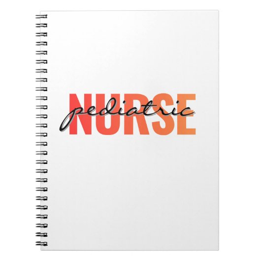 Kinderkrankenschwester Moderne Typografie Notizblock (Vorderseite)