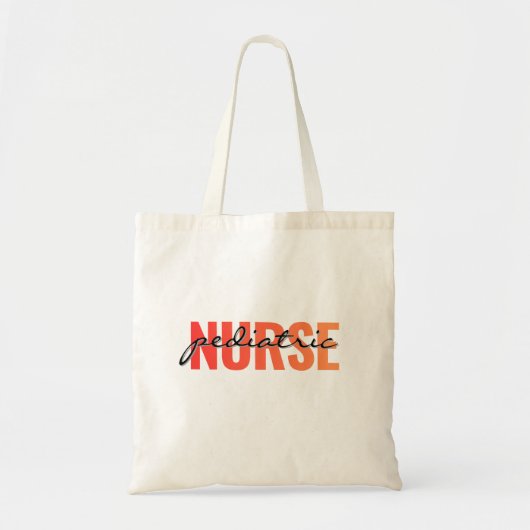 Kinderkrankenschwester Moderne Typografie Tragetasche (Vorne)