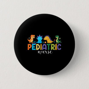 Kinderkrankenschwester Peds Pflege Dinosaurier-Sch Button