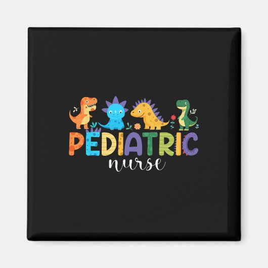 Kinderkrankenschwester Peds Pflege Dinosaurier-Sch Magnet (Vorne)