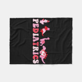 Kinderkrankenschwester Peds Pflege Süße Dinosaurie Fleecedecke (Vorderseite (Horizontal))