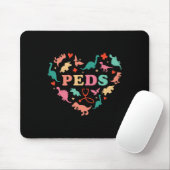 Kinderkrankenschwester-Team Süße Bunte Dinosaurier Mousepad (Mit Mouse)