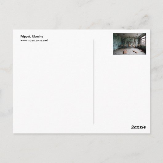 Kinderkrankenzimmer Postkarte (Rückseite)