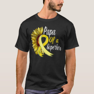 Kinderkrebs-Aufklärungspapa einer Superhelden-Sonn T-Shirt