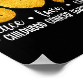 Kinderkrebs Bewusstsein Frieden Liebe Heilung Chil Poster (Ecke)