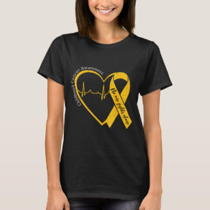 Kinderkrebs-Bewusstsein Gold Herz-Schleife Männer T-Shirt