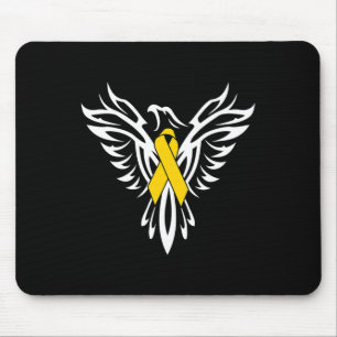 Kinderkrebs-Bewusstsein Gold Ribbon Phoenix Mousepad