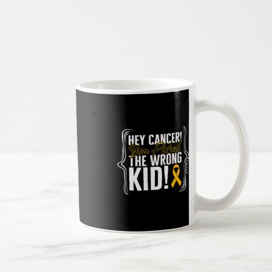 Kinderkrebs-Bewusstsein Kid Warrior Ribbon Stro Kaffeetasse (Rechts)