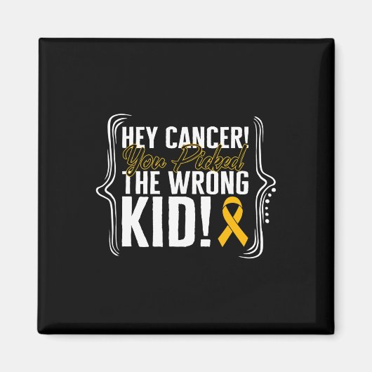 Kinderkrebs-Bewusstsein Kid Warrior Ribbon Stro Magnet (Vorne)