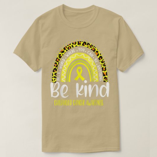 Kinderkrebs-Bewusstsein Leopard-Regenbogen wählen T-Shirt (Design vorne)