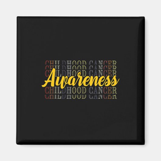 Kinderkrebs-Bewusstsein Mary Strong Gold Ribbon Magnet (Vorne)