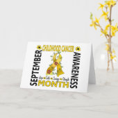 Kinderkrebs-Bewusstsein Monat Blume Band 4 Karte (Gelbe Blume)