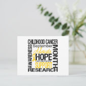 Kinderkrebs-BEWUSSTSEIN Monat TRIBUTE Postkarte (Stehend Vorderseite)