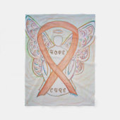 Kinderkrebs-Bewusstsein Ribbon Engel Blanket Fleecedecke (Vorderseite)