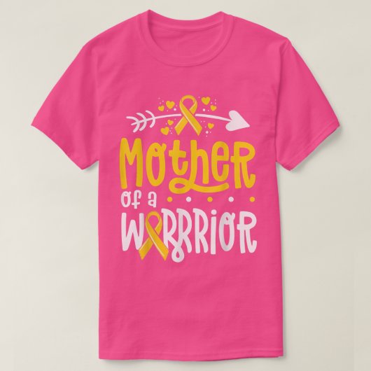 Kinderkrebs-Bewusstsein Shirt Mutter eines Warri (Design vorne)