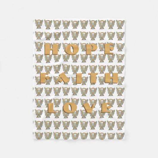 Kinderkrebs-Bewusstseinsband Angel Blankets Fleecedecke (Vorderseite)