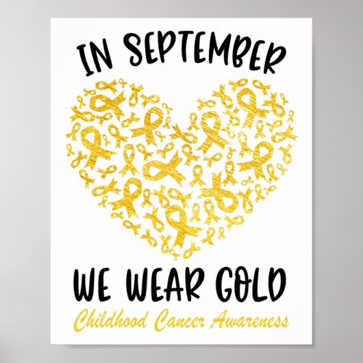 Kinderkrebs-Bewusstseinsshirt Im September tragen Poster (Vorne)