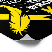 Kinderkrebs-Bewusstseinsüberleben falsche Kid-Unte Poster (Ecke)