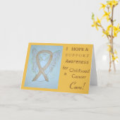 Kinderkrebs-Erlebniskarte Karte (Gelbe Blume)