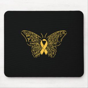 Kinderkrebs-Schleife Schmetterling Bewusstsein Unt Mousepad