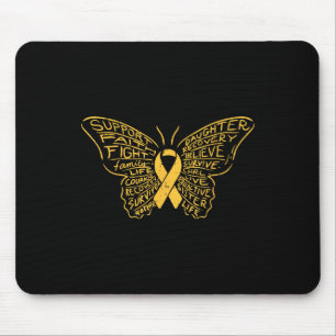 Kinderkrebs-Schleife Schmetterling Bewusstsein Unt Mousepad