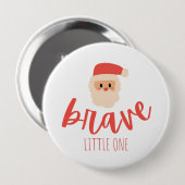 Kinderkrebs tapferer Weihnachtsmann  Button (Vorne & Hinten)