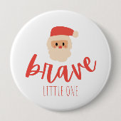 Kinderkrebs tapferer Weihnachtsmann  Button (Vorderseite)