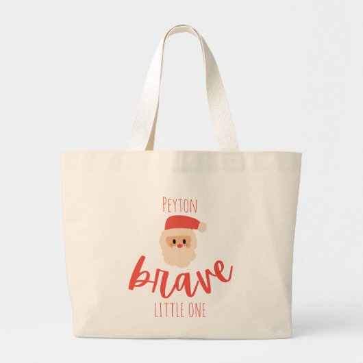 Kinderkrebs tapferer Weihnachtsmann Jumbo Stoffbeutel (Vorne)
