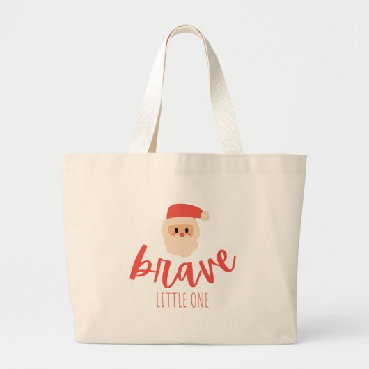Kinderkrebs tapferer Weihnachtsmann Jumbo Stoffbeutel (Vorne)