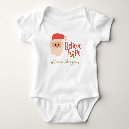 Kinderkrebs Weihnachten Custom Baby Bodysuit Baby Strampler (Vorderseite)