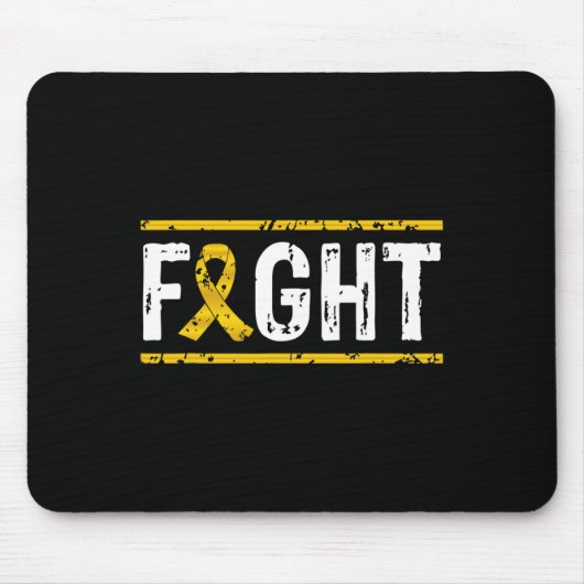 Kinderkrebsbewusstsein Bekämpfe Krebs Goldene Schl Mousepad (Vorne)