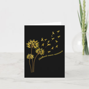 Kinderkrebsbewusstsein Dandelion Blume Gold R Karte