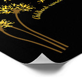 Kinderkrebsbewusstsein Dandelion Blume Gold R Poster (Ecke)