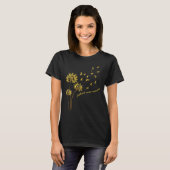 Kinderkrebsbewusstsein Dandelion Blume Gold R T-Shirt (Vorne ganz)